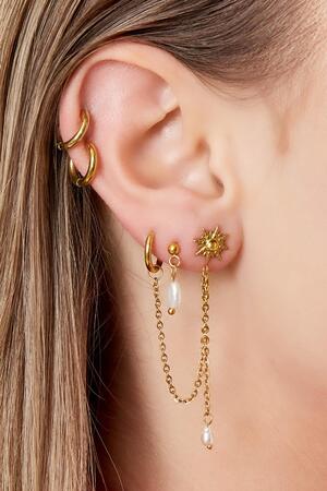 Boucles d'oreilles en acier inoxydable Argenté h5 Image2
